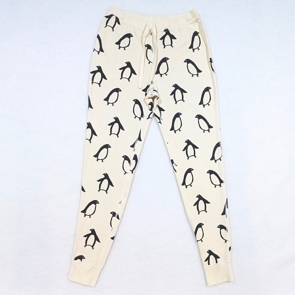 Hanna Andersson Pajamas Size S Organic Cotton Butter Yellow Penguin Sustainable - Picture 7 of 11